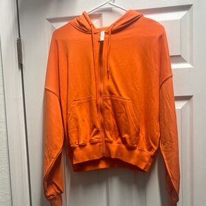 Fabletics Bold Orange Zip-Up Hoodie